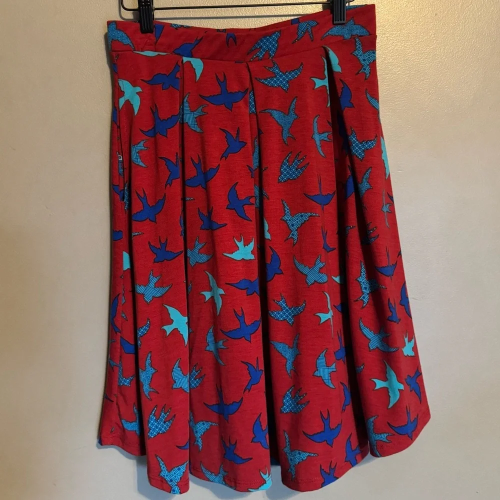 Pleated Bird Skirt With Pockets LuLaRoe Madison - Picture 3 of 9
